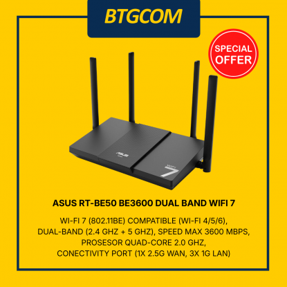 ASUS RT-BE50 BE3600 DUAL BAND WIFI 7 GAMING ROUTER – BTGCOM