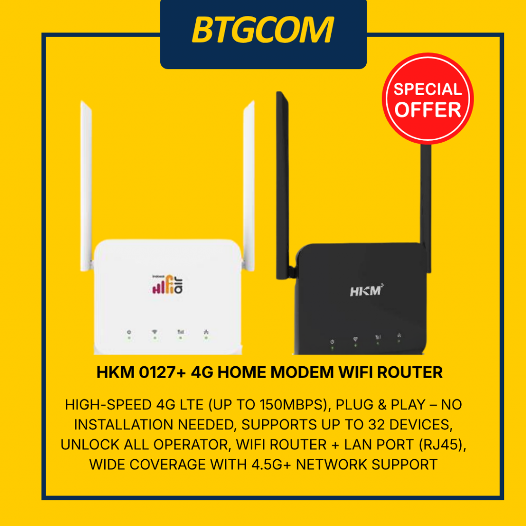HKM 0127+ 4G HOME MODEM WIFI ROUTER – BTGCOM